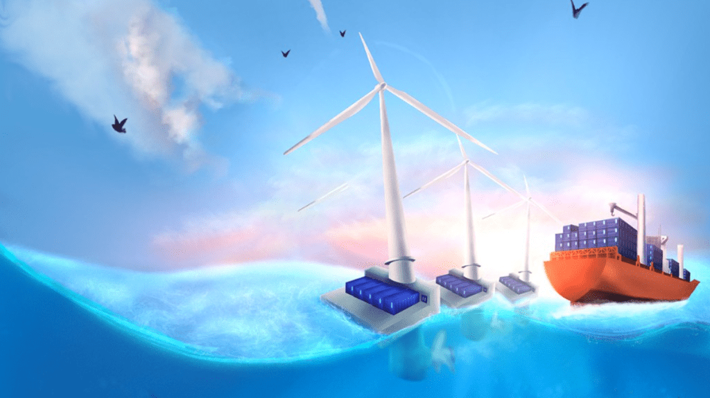 Remote Renewable Energy Hubs in the High Seas Using Batteries as Energy&nbsp;Vector